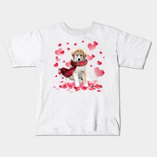 Great Pyrenees Hearts Love Happy Valentine's Day Kids T-Shirt